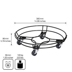 Multi Roller GH 0934, Tragkraft 100 Kg, Schwarz, Ca. 10 X 38 X 38 Cm -Stilvoller Gartenbedarfsladen 0920600510 multi roller stahl schwarz 4 116707