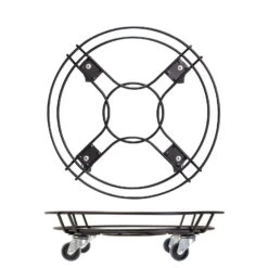 Multi Roller GH 0934, Tragkraft 100 Kg, Schwarz, Ca. 10 X 38 X 38 Cm -Stilvoller Gartenbedarfsladen 0920600510 multi roller stahl schwarz 6 116705