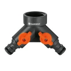 Stilvoller Gartenbedarfsladen 21 2-Wege-Wasserventil, Gardena, 1/2" - 5/8", 21 Mm Wasserhahn, Gewinde 26,5 Mm