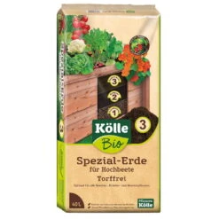 Ausgewählte Produkte -Stilvoller Gartenbedarfsladen 0960300202 0960300205 0960300206 Koelle Bio Hochbeet Spezialerde torffrei 40l PAL60 88384 1
