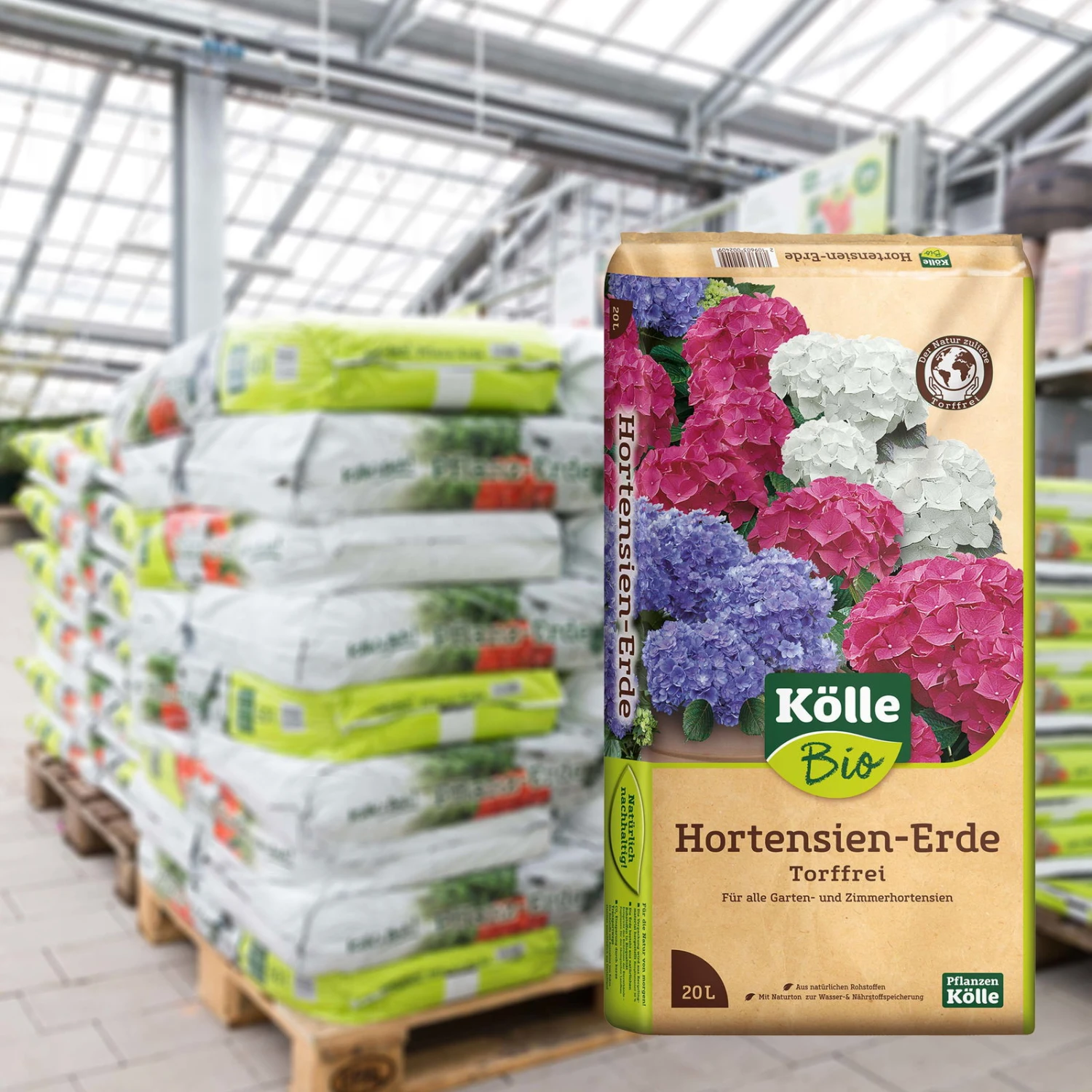 Kölle Bio Hortensienerde Torffrei, 1200l, 60 Sack á 20l 1 Kölle Bio Hortensienerde Torffrei, 1200l, 60 Sack á 20l