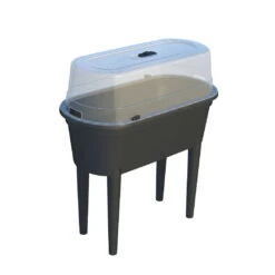 Hochbeet Mit Deckel, Anthrazit, L80 X B40 X H83 Cm -Stilvoller Gartenbedarfsladen 0980250146 Hochbeet mit Beinen und Deckel anthrazit 2 88863