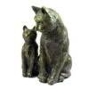 Rottenecker Bronze-Katze Mit Baby, 22 X 13,5 X 11 Cm