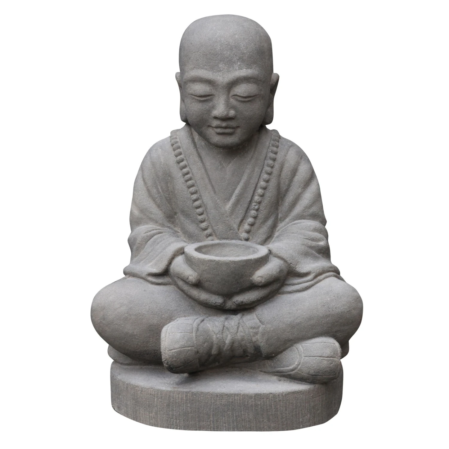 Buddha-Statue, Trockensteinguss, 33 X 30 X 54 Cm 1 Buddha-Statue, Trockensteinguss, 33 X 30 X 54 Cm