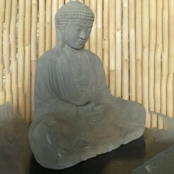 Buddha-Statue, Trockensteinguss, 53 X 40 X 65 Cm -Stilvoller Gartenbedarfsladen 0980306821 buddha aus trockensteinguss 3 123370