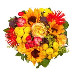 Blumenstrauß 'Sommerabend' Inkl. Gratis Grußkarte -Stilvoller Gartenbedarfsladen 1110600041 Sommer Orange D33cm 2 6660