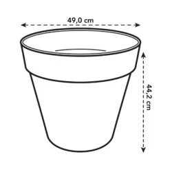 Elho Pflanzgefäß Loft Urban Round, Anthrazit 5 Elho Pflanzgefäß Loft Urban Round, Anthrazit -Stilvoller Gartenbedarfsladen 12 loft round wheels 50 brique 8711904332600 1