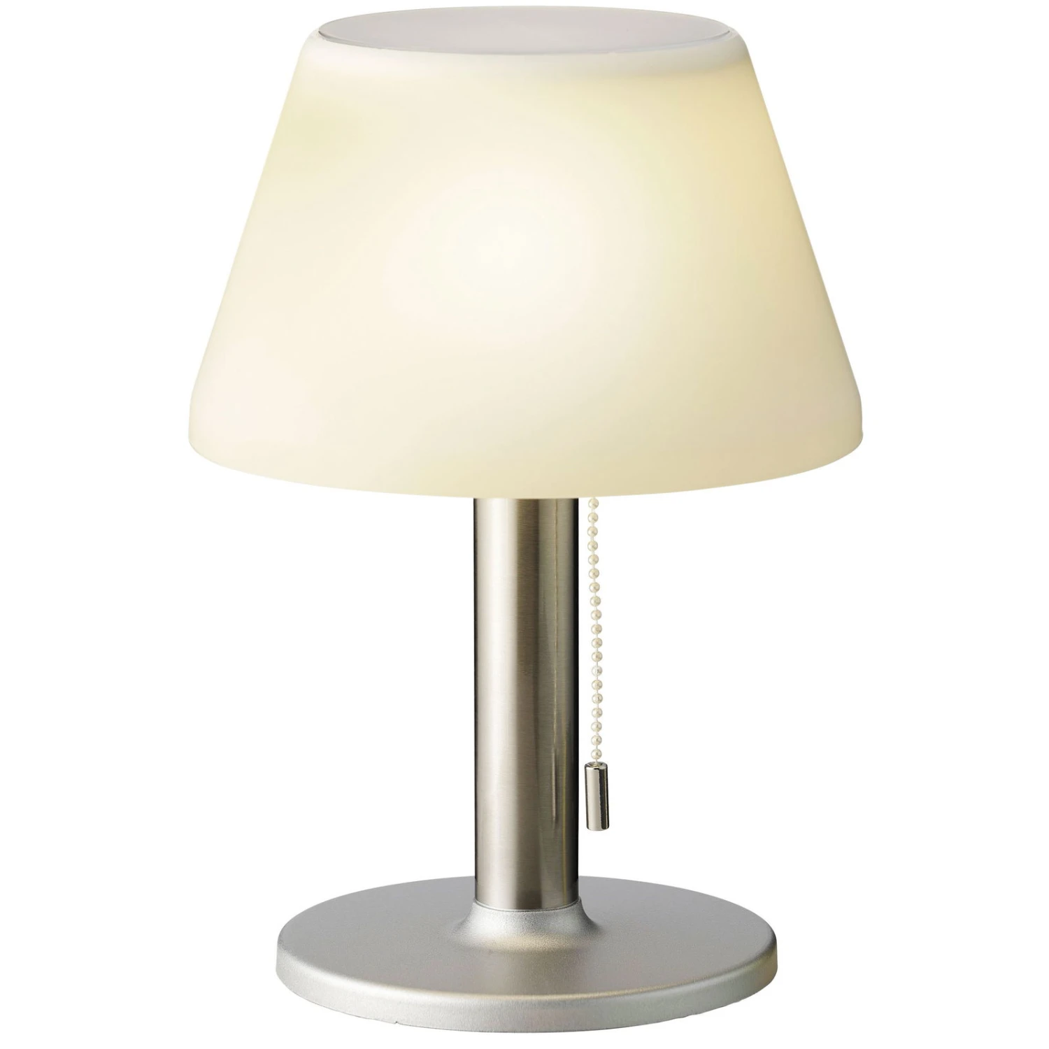 LED-Solartischleuchte, Weiß/grau, 27,8 X Ø 20 Cm 1 LED-Solartischleuchte, Weiß/grau, 27,8 X Ø 20 Cm