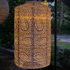 Stilvoller Gartenbedarfsladen 26 Solarlaterne 'Cylinder 18', Pink, Ø 18 X 33 Cm