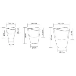 Pflanzgefäß "Wave Globe High" Schwarz -Stilvoller Gartenbedarfsladen 3210102842 3210102843 3210102844 Illu Wave Globe High Vermasst 55951