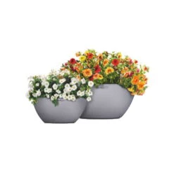 LECHUZA® Pflanzschale Cubeto Steingrau -Stilvoller Gartenbedarfsladen 3210103386 Pflanzschale Cubeto steingrau D40cm Erdvol11 5l 02 38976
