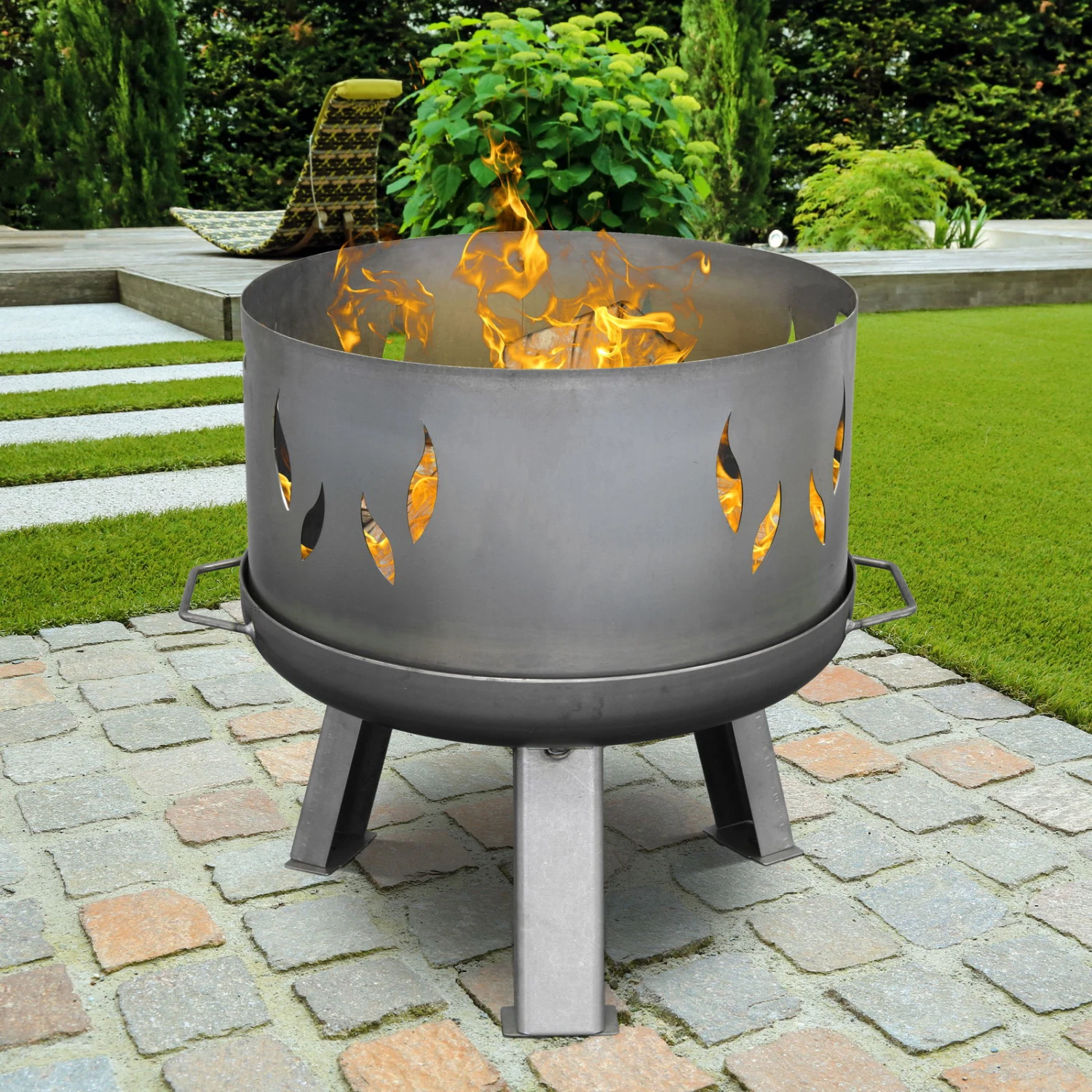 Aufsatz Für Feuerschale Buschbeck, Schwarz, Stahl, Ø 55 Cm X H 34 Cm 1 Aufsatz Für Feuerschale Buschbeck, Schwarz, Stahl, Ø 55 Cm X H 34 Cm